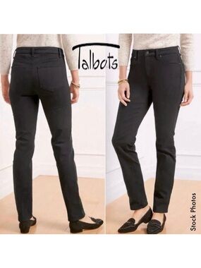 TALBOTS Heritage Straight-Leg Black Jeans (12P/31)